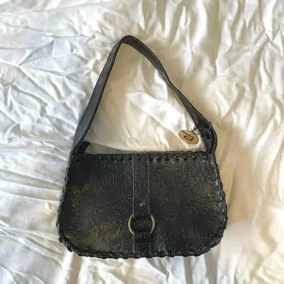 Vintage 90s Bongo black western boho shoulder bag - Picture 1 of 7